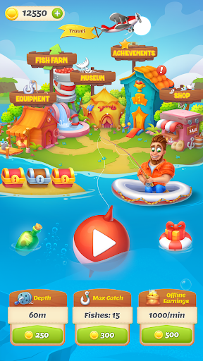 Idle Fishing Game. Catch fish. 1.2.16 screenshots 1