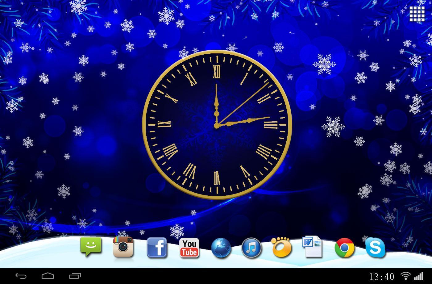 Android application Winter Clock live wallpaper screenshort