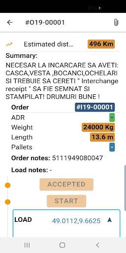 Android application Truck'n Trace screenshort