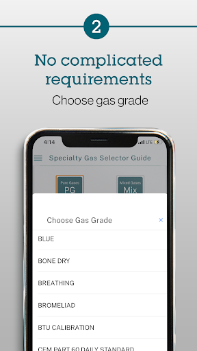Airgas Specialty Gas Selector Screen 3