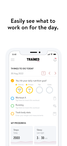 TRAINED coaching Screen 2