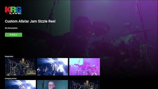 Android application KRG Live screenshort