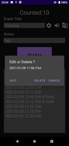 Simple Log Counter Screen 2