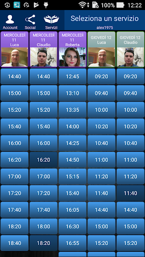 Android application FisioTime screenshort