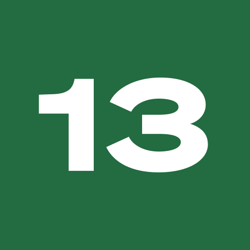 Thirteen card poker logo
