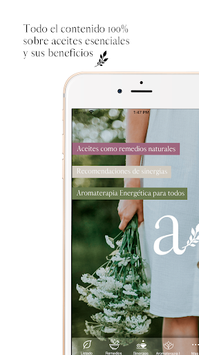 Android application Aromaterapia - Guía de aceites screenshort