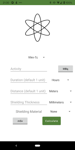 Nuclear Medicine Calculator Screen 3