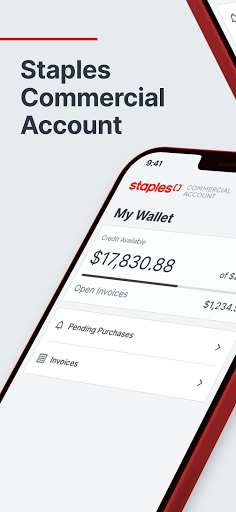 Android application Staples Commercial Account screenshort