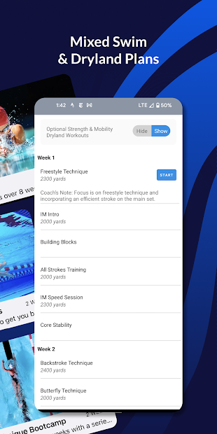 Captura de Pantalla 6 MySwimPro: Swim Workout App android