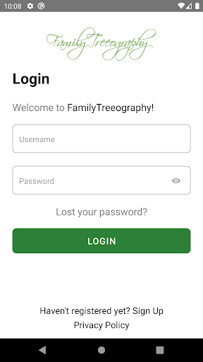FamilyTreeography Screen 2