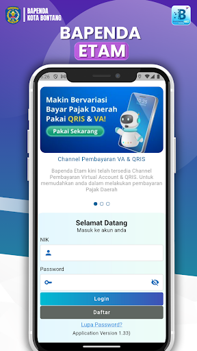 Android application Bapenda Etam Kota Bontang screenshort