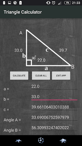 Triangle Calculator Screen 3