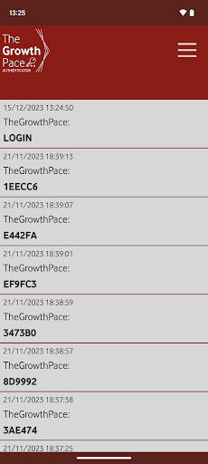 The Growth Pace Authenticator Screen 2