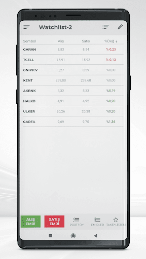GCM Borsa Trader Screen 3