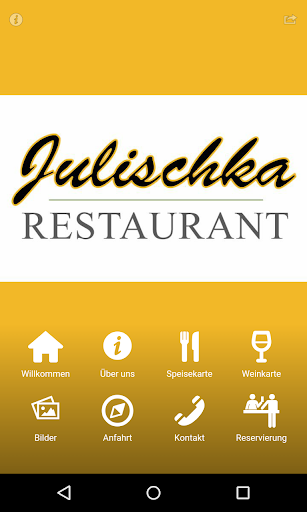 Android application Restaurant Julischka screenshort