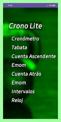 Android application Crono Lite screenshort
