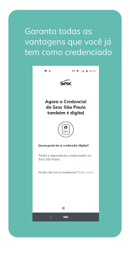 Credencial Sesc SP Screen 2