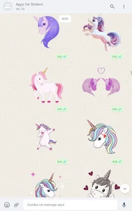 Unicornios Stickers Animados