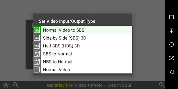 iPlay VR Player SBS 3D Video Screenshot
