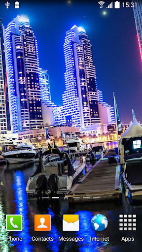 Dubai Night Live Wallpaper Screen 2