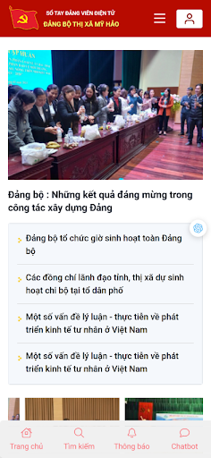 Android application Sổ tay đảng viên Mỹ Hào screenshort