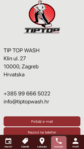 Android application Tip Top Wash screenshort