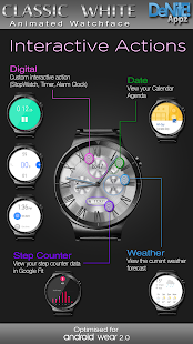 Classic White HD Watch Face 6.1.3 APK screenshots 3