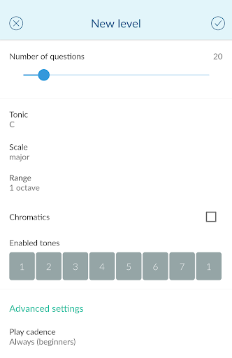 Screenshot of Functional Ear Trainer
