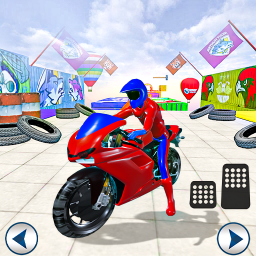 Spider Rope Hero Moto Bike