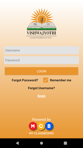 Vishwajyothi Parent Portal Screen 2