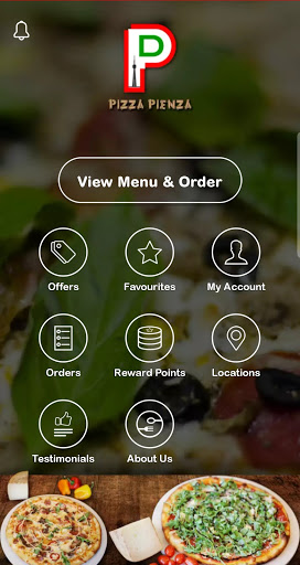 Android application Pizza Pienza screenshort