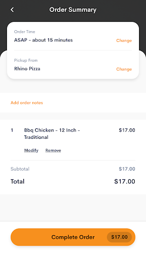 Rhino Pizza Screen 3