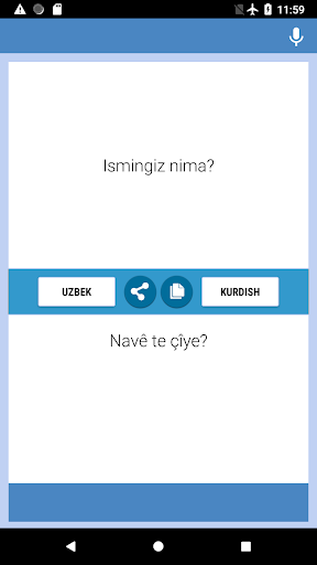 Android application Uzbek to Kurdish Translator screenshort
