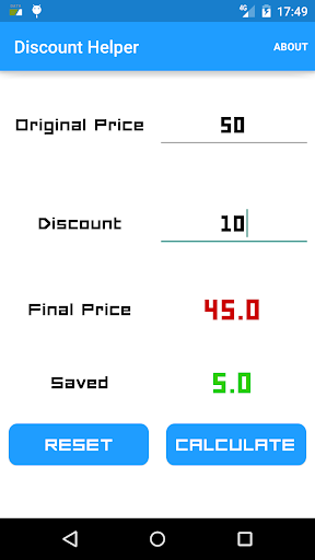 Discount Calculator Screen 2