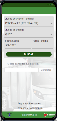 Android application Trans Vencedores screenshort