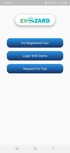 Android application Evozard CRM screenshort