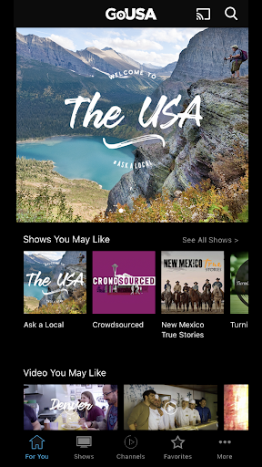 Android application GoUSA TV screenshort