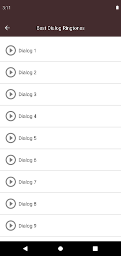 Android application Dialogue Ringtones screenshort