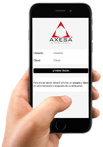 Android application Axesa Control screenshort