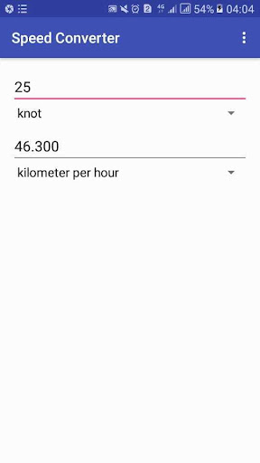 speed converter : kmph to mph Screen 3