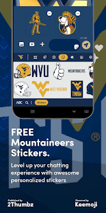 WVU MOUNTAINEERS Social Hub Stickers Keyboard 1.362.1.6 APK screenshots 3
