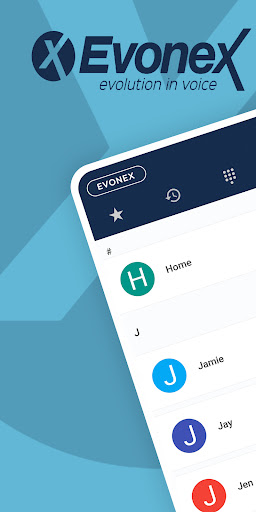 Android application EVONEX screenshort
