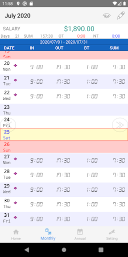 Time card Screenshot 3 - AppWisp.com