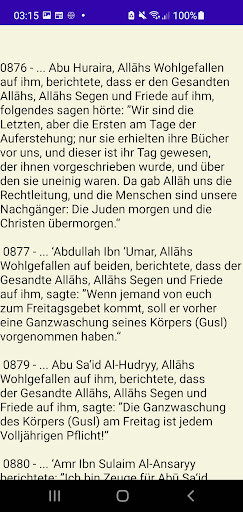 Sahih Al Bukhari (Deutsch) Screen 3