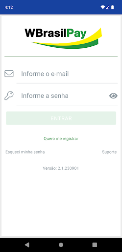 Android application WBrasilPay screenshort