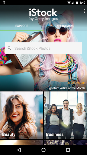 Android application iStock by Getty Images screenshort