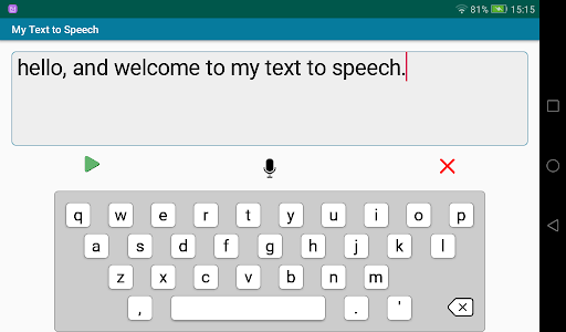 My Text To Speech Screen 2