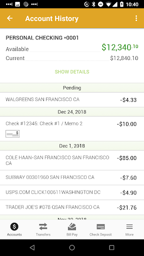 GBB Mobile Banking Screen 2