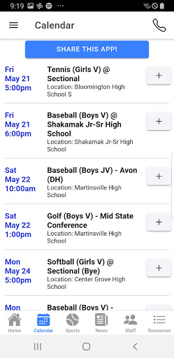 Martinsville High Athletics - Screen 2