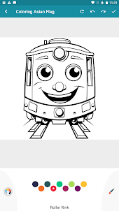 coloring animated trains